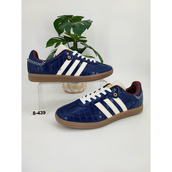 Adidas Samba OG Wales Bonner Men\'s Size 8.5 Leather Blue Sneakers JH9825 main image 7